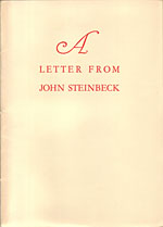 A Letter from John Steinbeck 